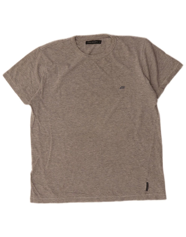 French Connection Womens T-Shirt Top UK 16 Large Grey Flecked Cotton