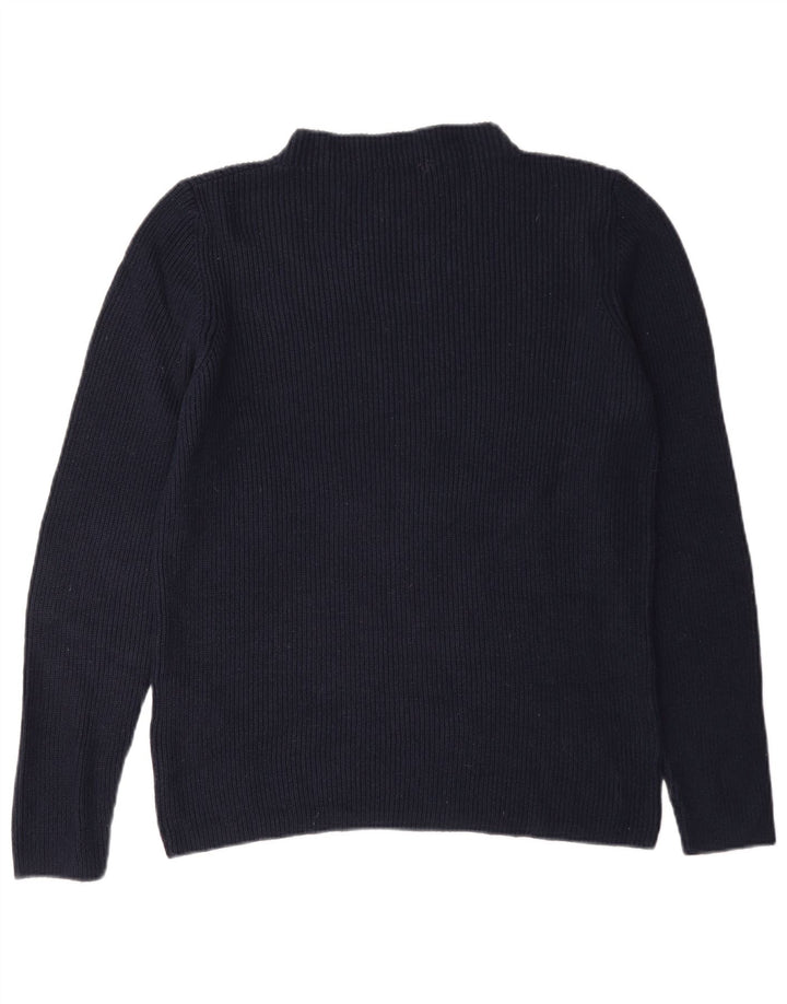 Maglione da donna S.Oliver con collo alto e viscosa EU 40 medio blu navy