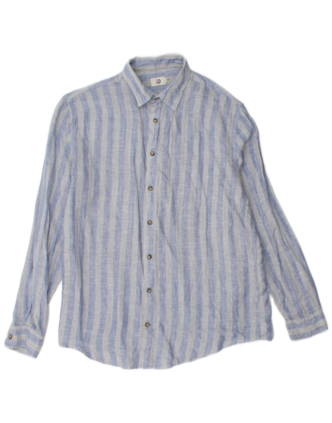 Camicia da uomo Dack's Lino a righe blu medio