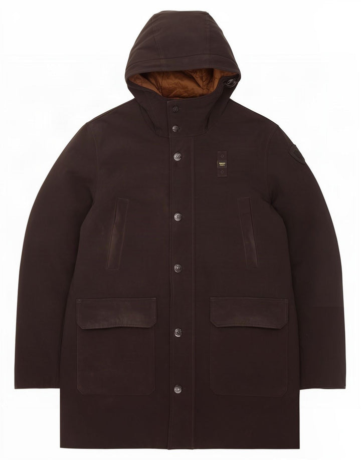 Cappotto imbottito con cappuccio da uomo Blauer UK 44 2XL poliestere nero