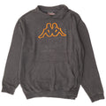 Felpa Kappa da uomo con collo alto, 2XL, cotone grigio