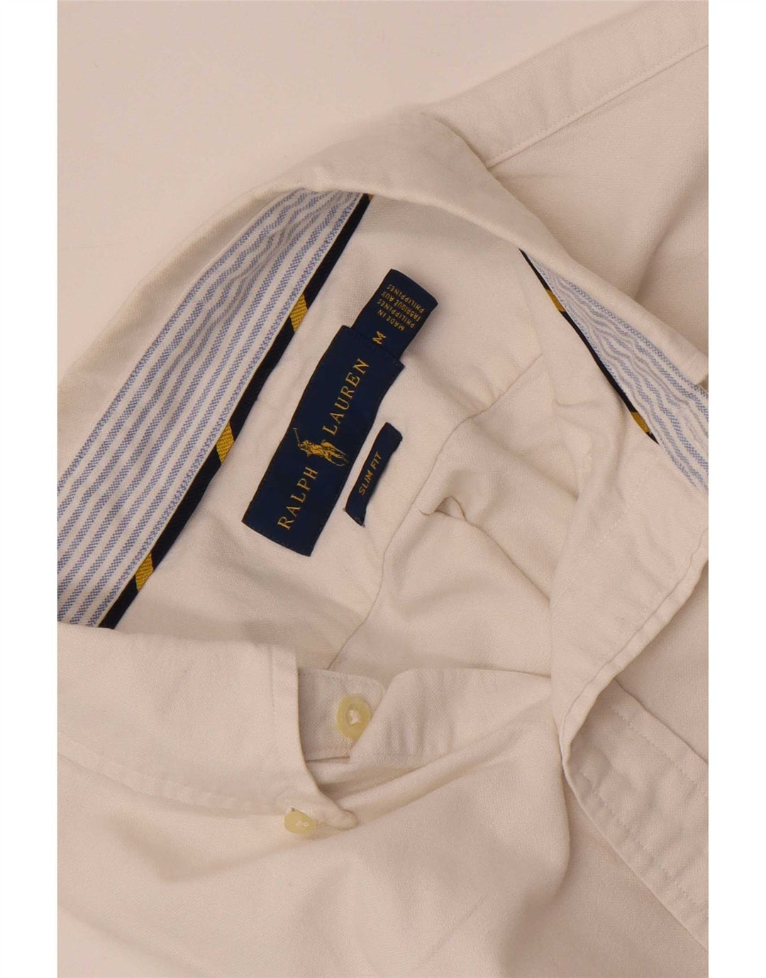 Camicia slim fit da uomo Ralph Lauren bianca media