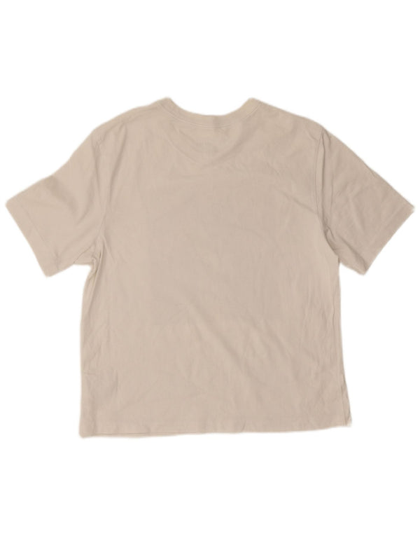 T-shirt grafica da donna Nike Top UK 14 grande cotone bianco