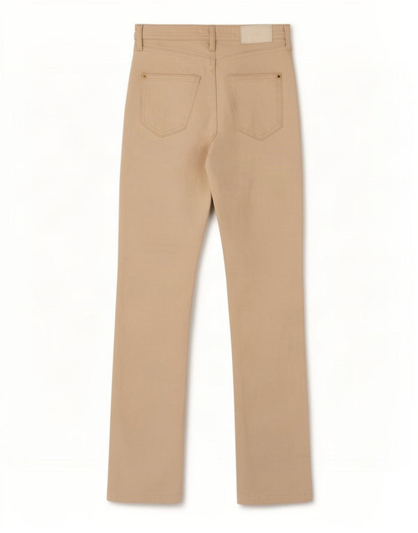 Jeans dritti a vita alta da donna Zara EU 34 2XS W24 L31 Cotone beige