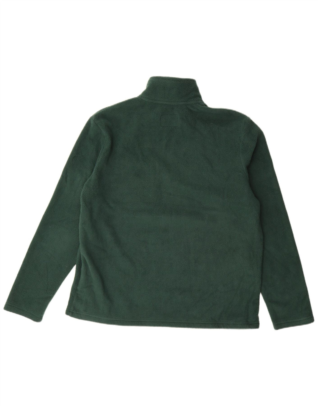 Maglione in pile da uomo Marks & Spencer con zip e collo grande in poliestere verde