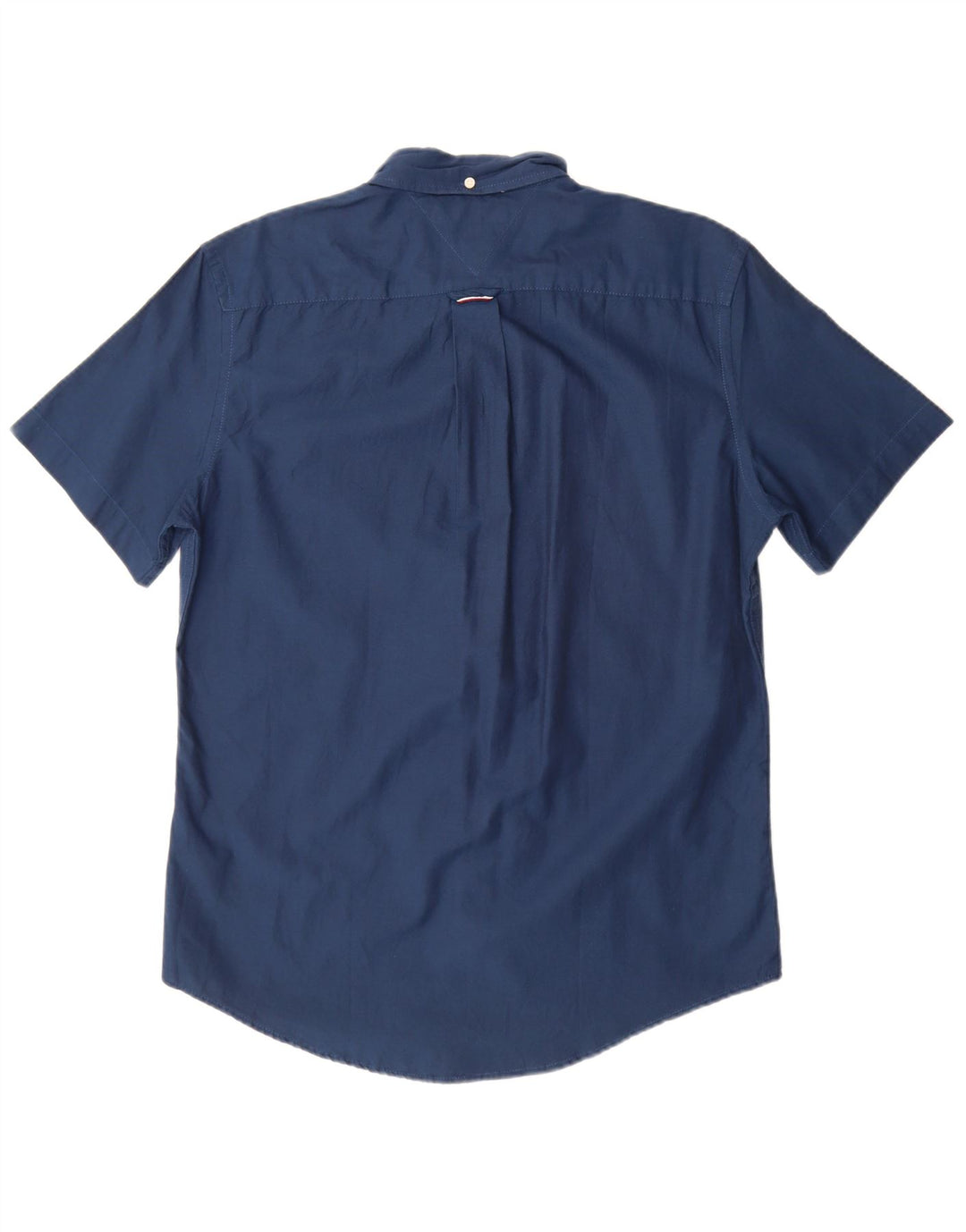 Camicia a maniche corte da uomo Tommy Hilfiger in cotone blu navy medio
