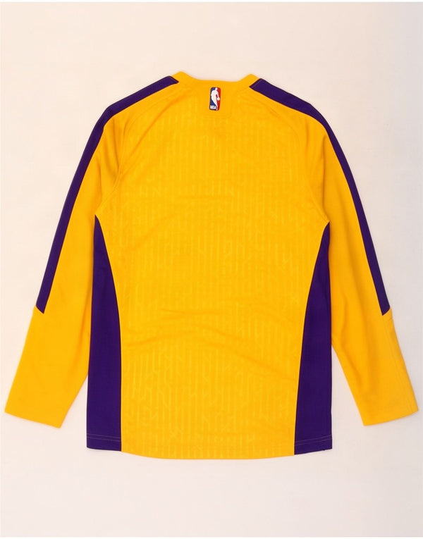 Adidas Uomo Lakers Graphic Top manica lunga Small Yellow Colourblock