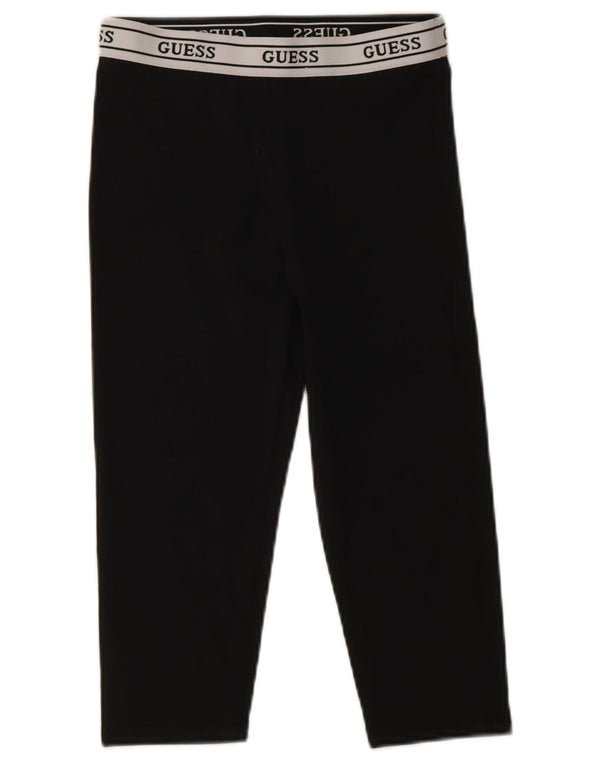 Guess Leggings Capri da donna UK 10 Small Nero Modal