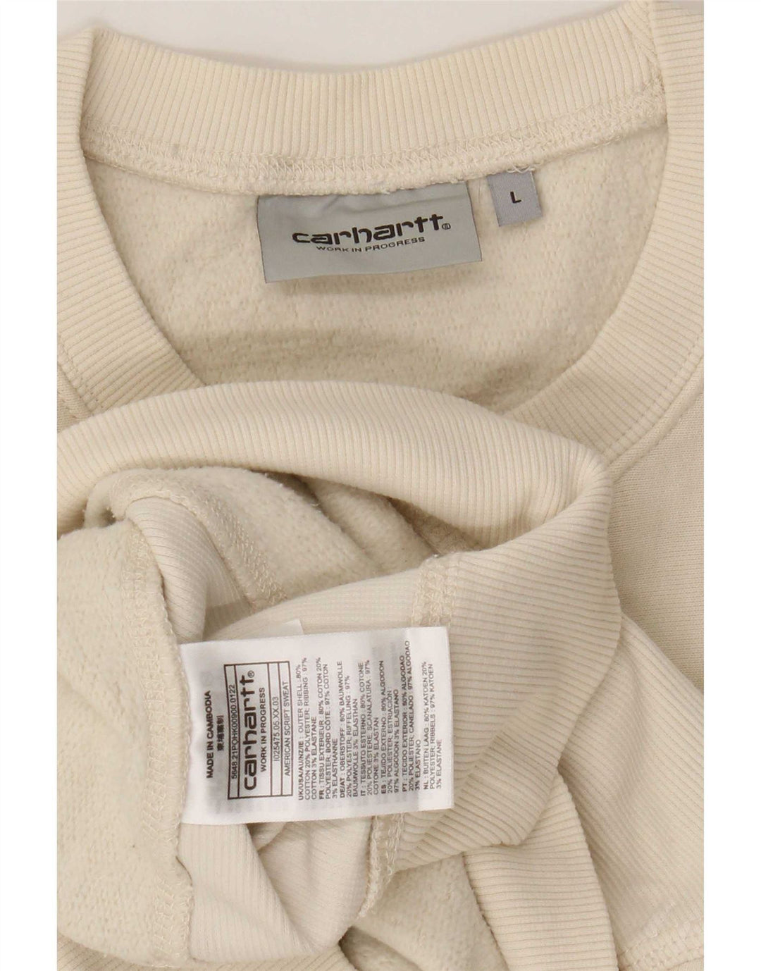 Felpa da uomo Carhartt Maglione grande in cotone beige