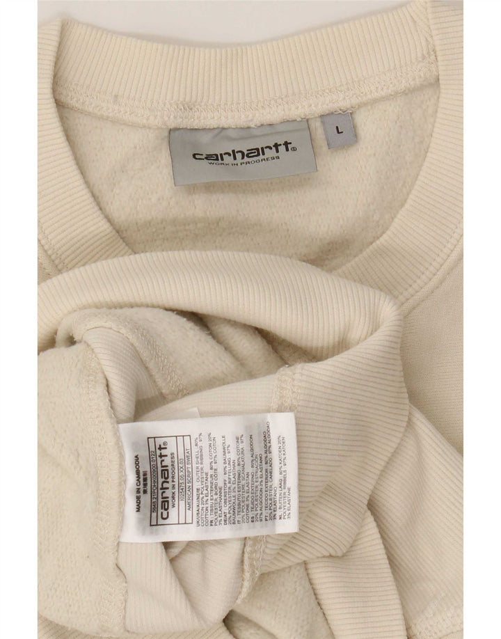 Felpa da uomo Carhartt Maglione grande in cotone beige