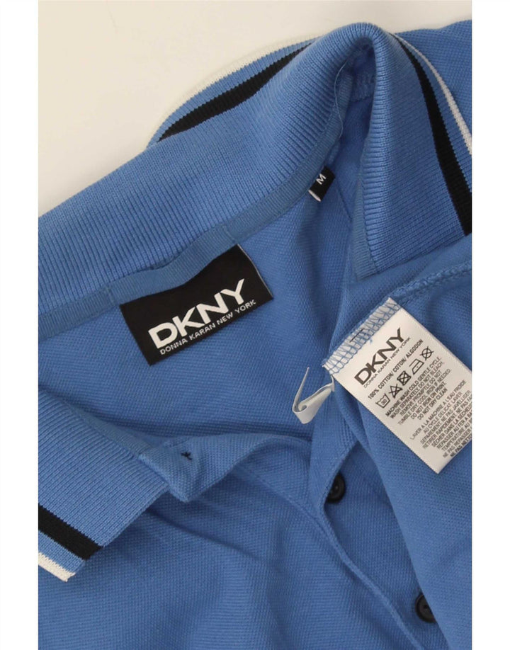 Polo da uomo Dkny in cotone a righe blu medio