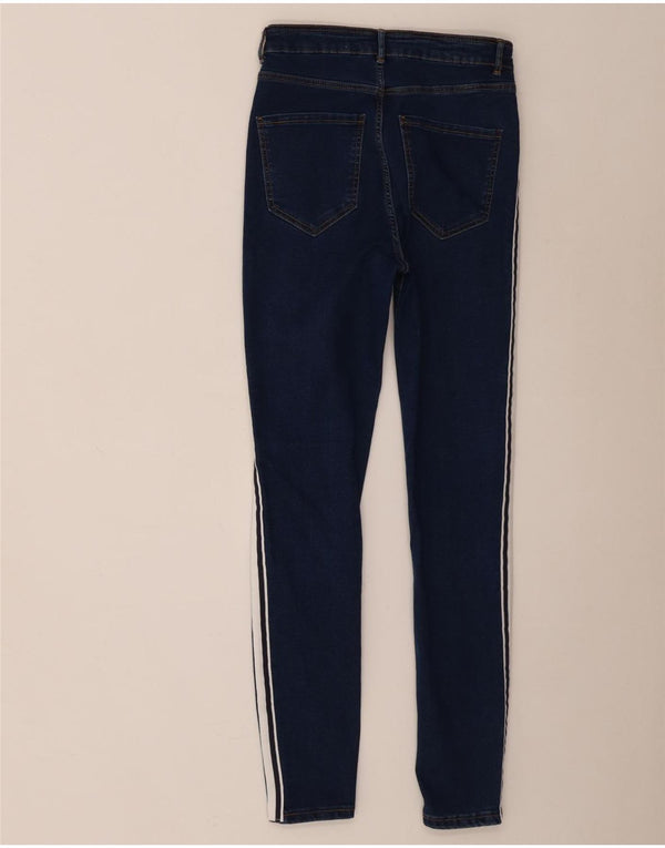Jeans skinny Trafaluc da donna Zara EU 38 XS W28 L28 cotone a righe blu