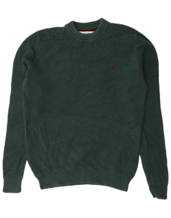 Maglione maglione girocollo da uomo Jack Wills in cotone verde medio