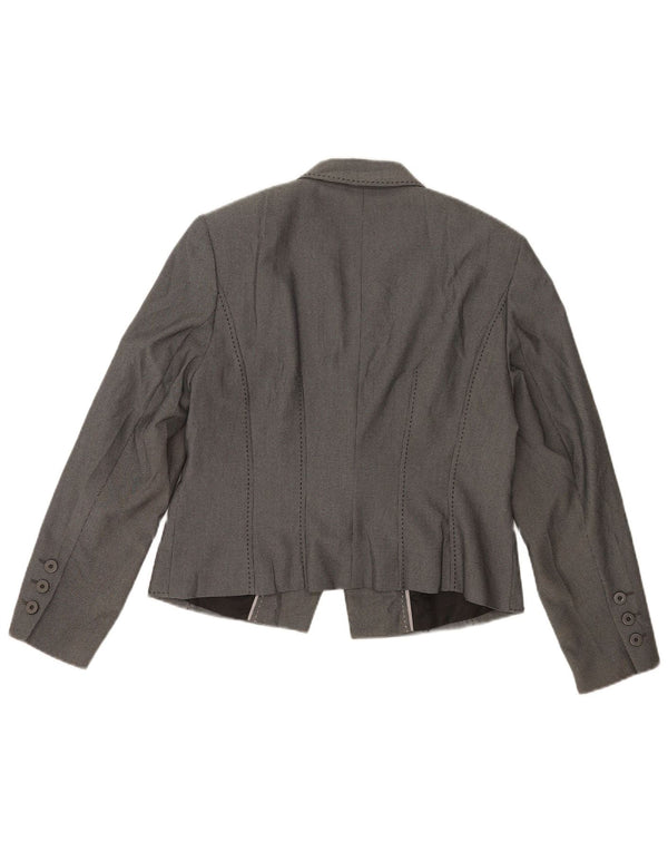 Giacca blazer a 1 bottone Marks & Spencer da donna UK 14 Poliestere grigio medio