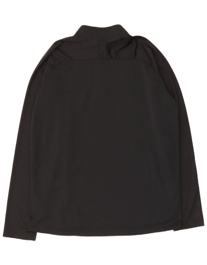 Top della tuta da ginnastica Nike Dri Fit con zip e collo da uomo XL in poliestere nero