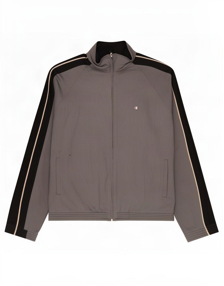 Giacca da tuta da uomo Champion XL Poliestere color block grigio