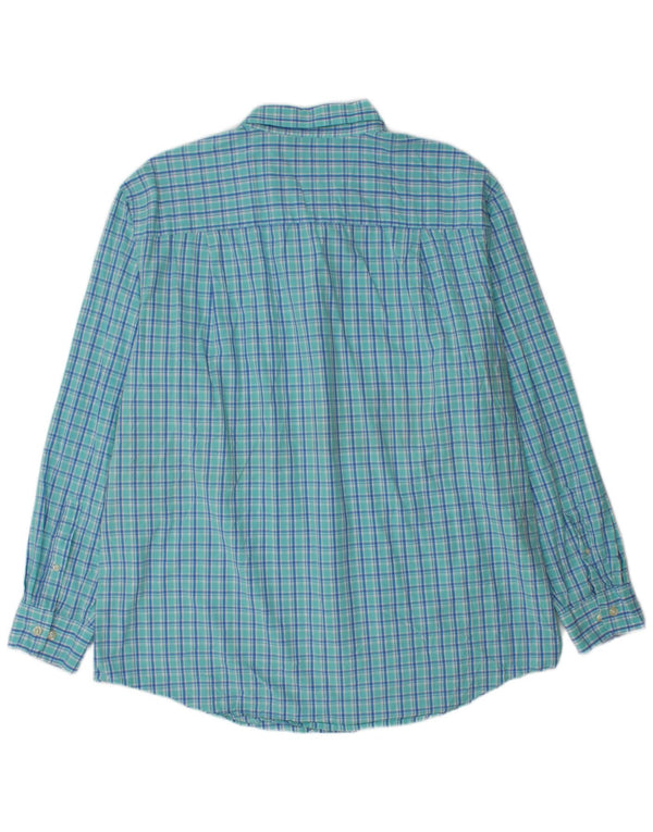 Camicia alta da uomo IZOD 2XL in cotone a quadri blu