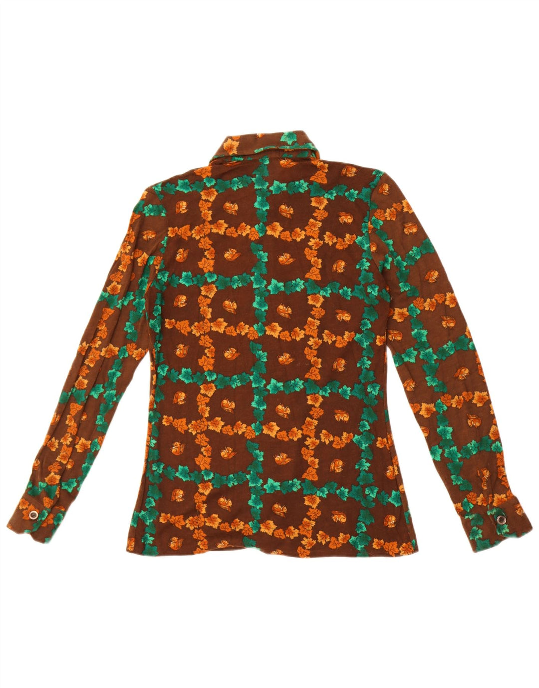 Camicia da donna Anna UK 12 Marrone medio floreale