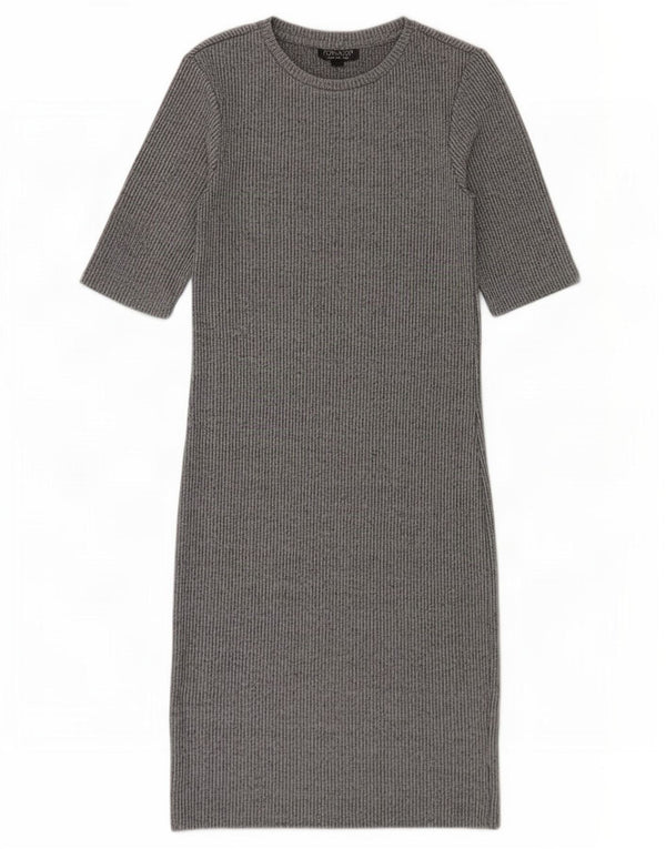 Topshop Abito maglione da donna a maniche corte UK 10 Piccolo poliestere grigio