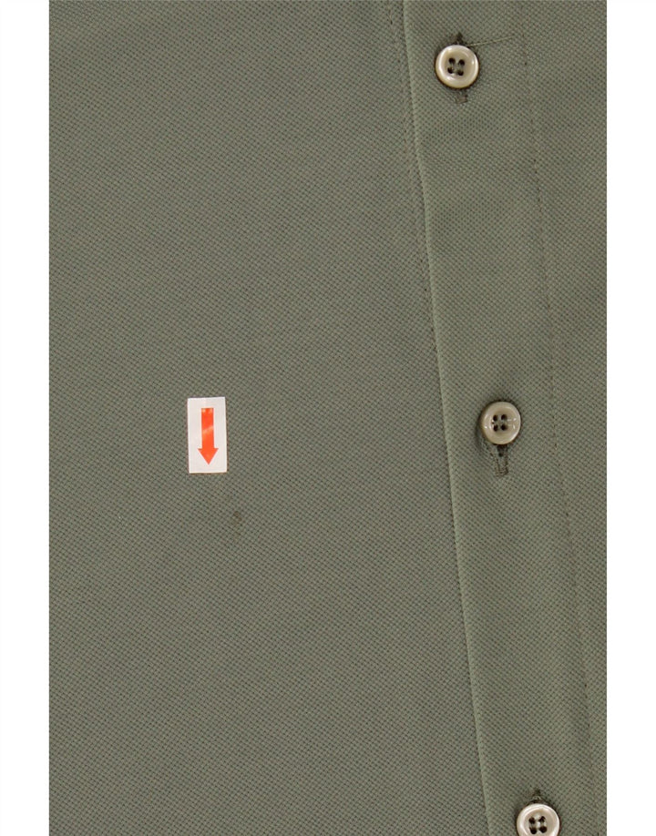 Camicia a maniche corte da uomo Marlboro Classics XL Khaki Tactel