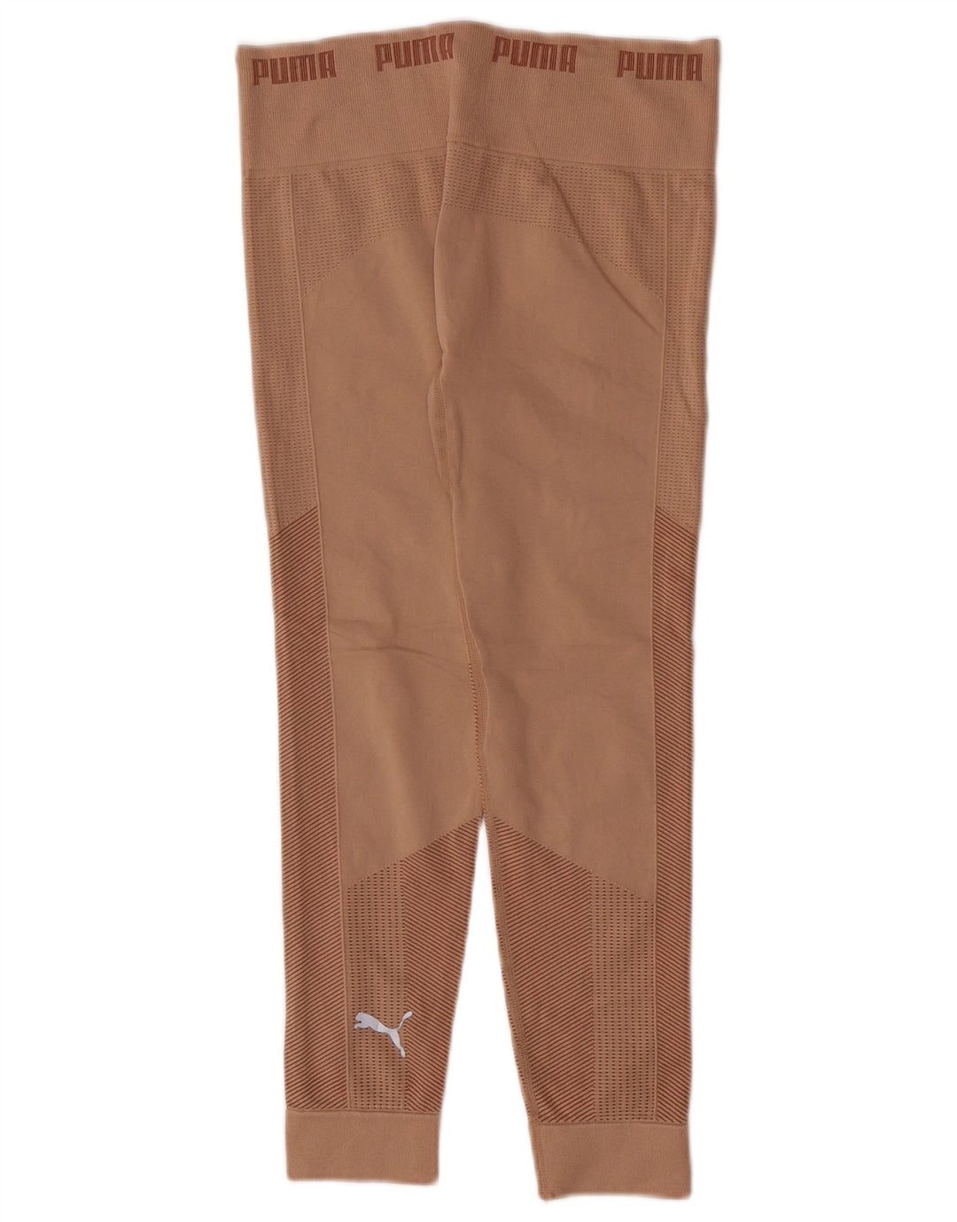Leggings grafici crop da donna Puma UK 12 Nylon geometrico beige medio
