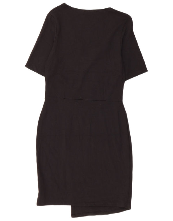 Topshop Abito aderente alto da donna UK 12 Viscosa nera media