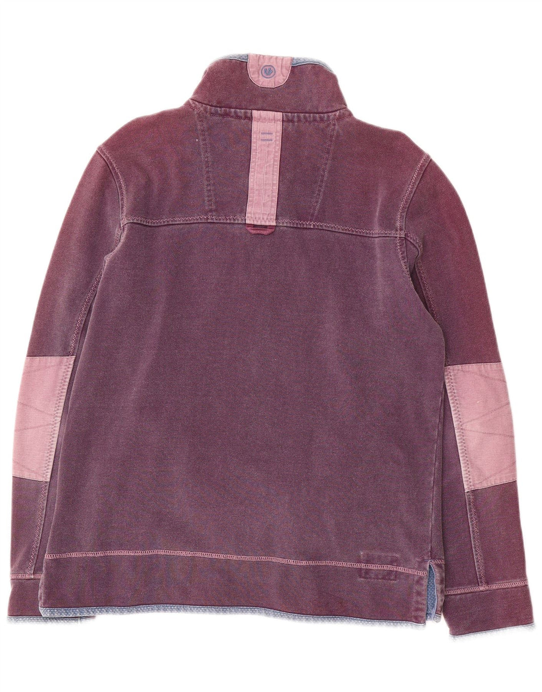 Felpa da uomo con collo con zip Fat Face Maglione cotone viola medio