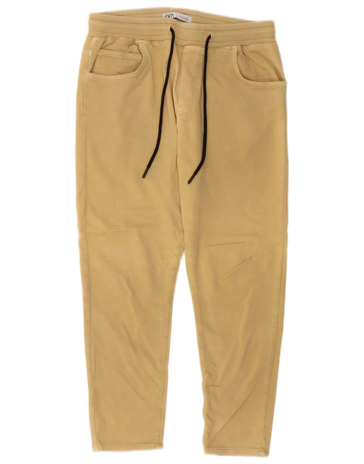 Pantaloni corti slim da uomo Zara grandi W32 L25 gialli