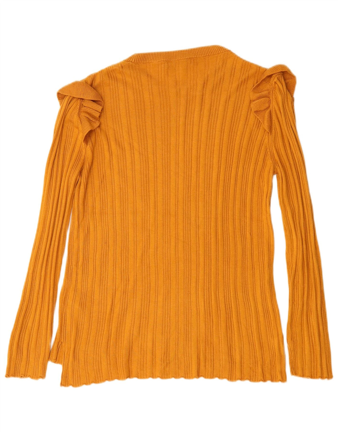 Marks & Spencer Top da donna a maniche lunghe UK 12 Acrilico giallo medio