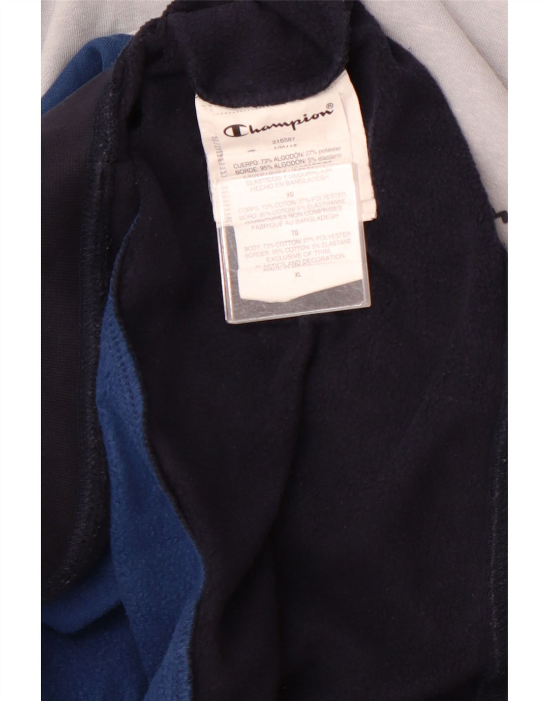 Maglione con cappuccio da uomo CHAMPION XL in cotone color block multicolore