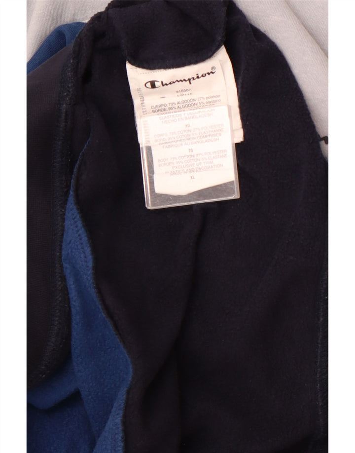 Maglione con cappuccio da uomo CHAMPION XL in cotone color block multicolore