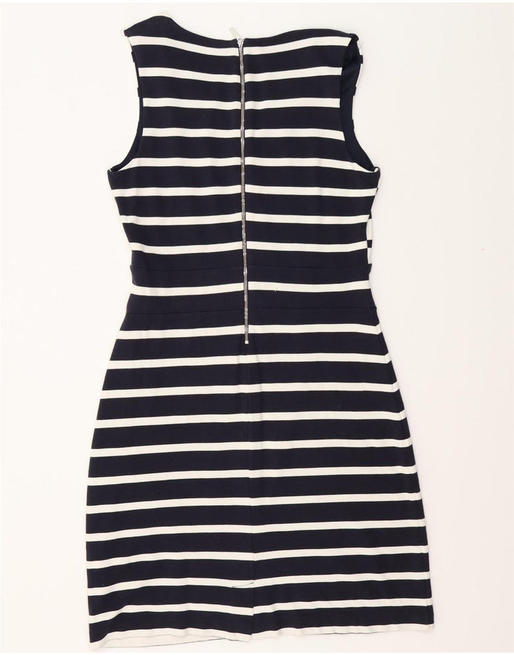 TOMMY HILFIGER Abito tubino senza maniche da donna UK 14 Grandi righe bianche