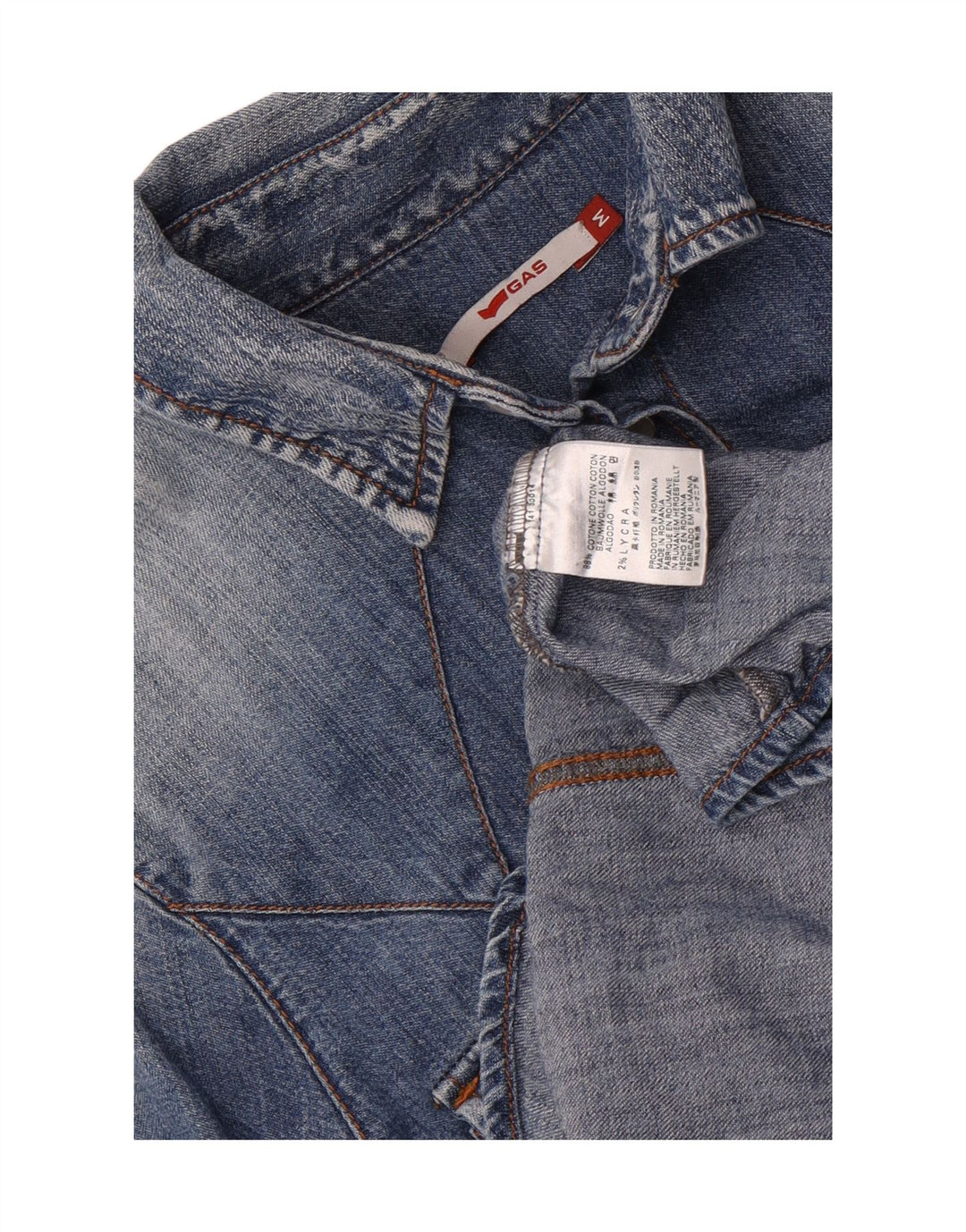 Camicia di jeans da donna Gas UK 12 Cotone blu medio