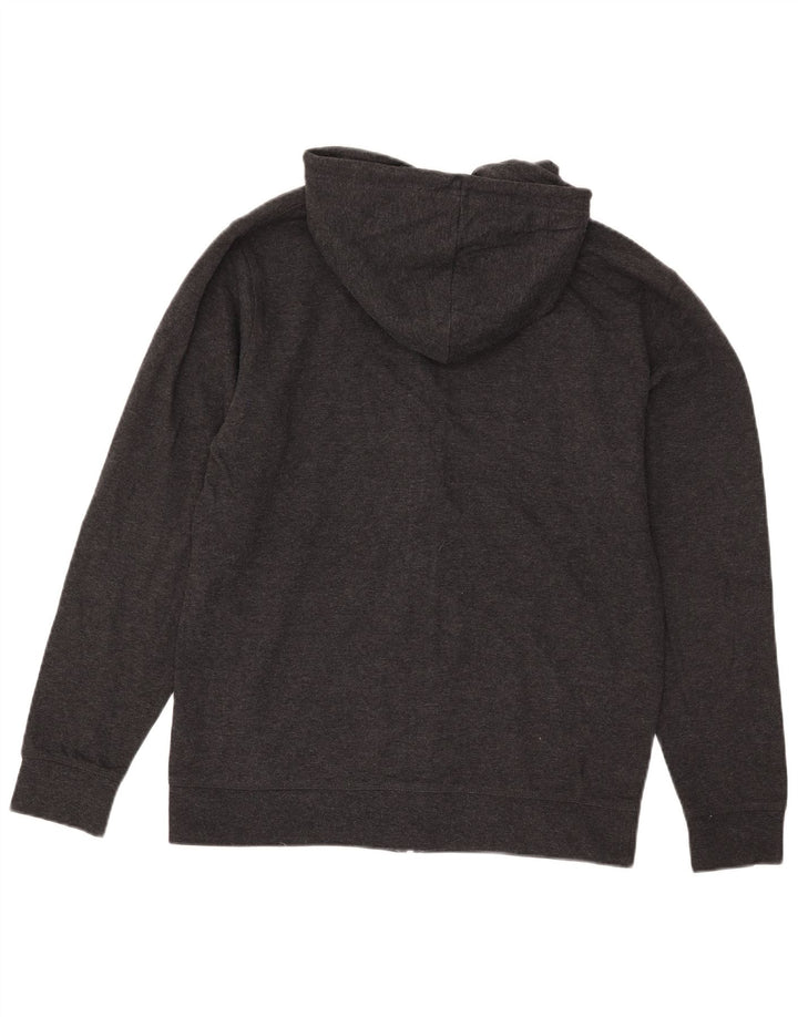 Maglione con cappuccio e zip da uomo Quiksilver grande in cotone grigio