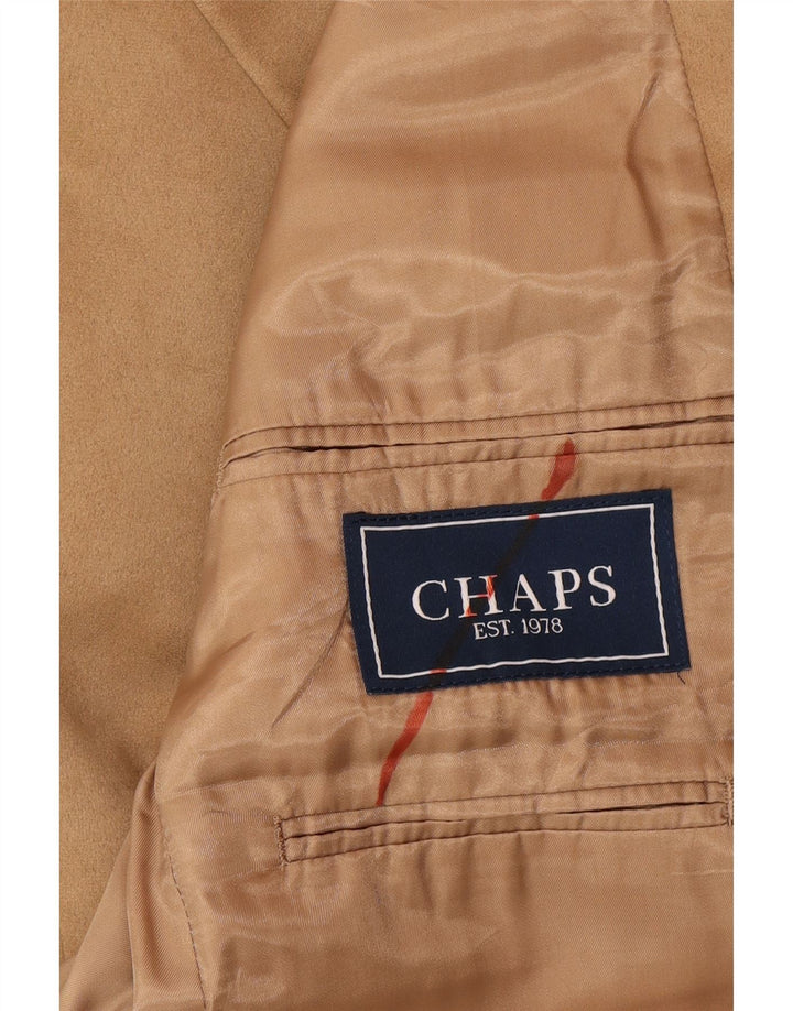 Giacca blazer a 3 bottoni da uomo Chaps UK 38 Poliestere beige medio