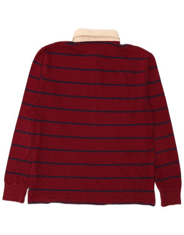 Polo da rugby da uomo a maniche lunghe Gant 2XL cotone a righe bordeaux