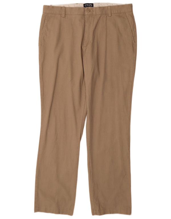 Pantaloni chino dritti da uomo CHAPS W36 L34 cotone beige