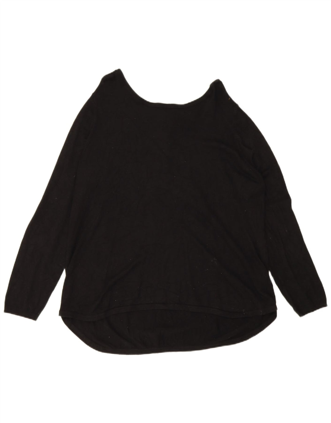 Maglione da donna Marks & Spencer con zip e collo UK 16 grande in viscosa nera