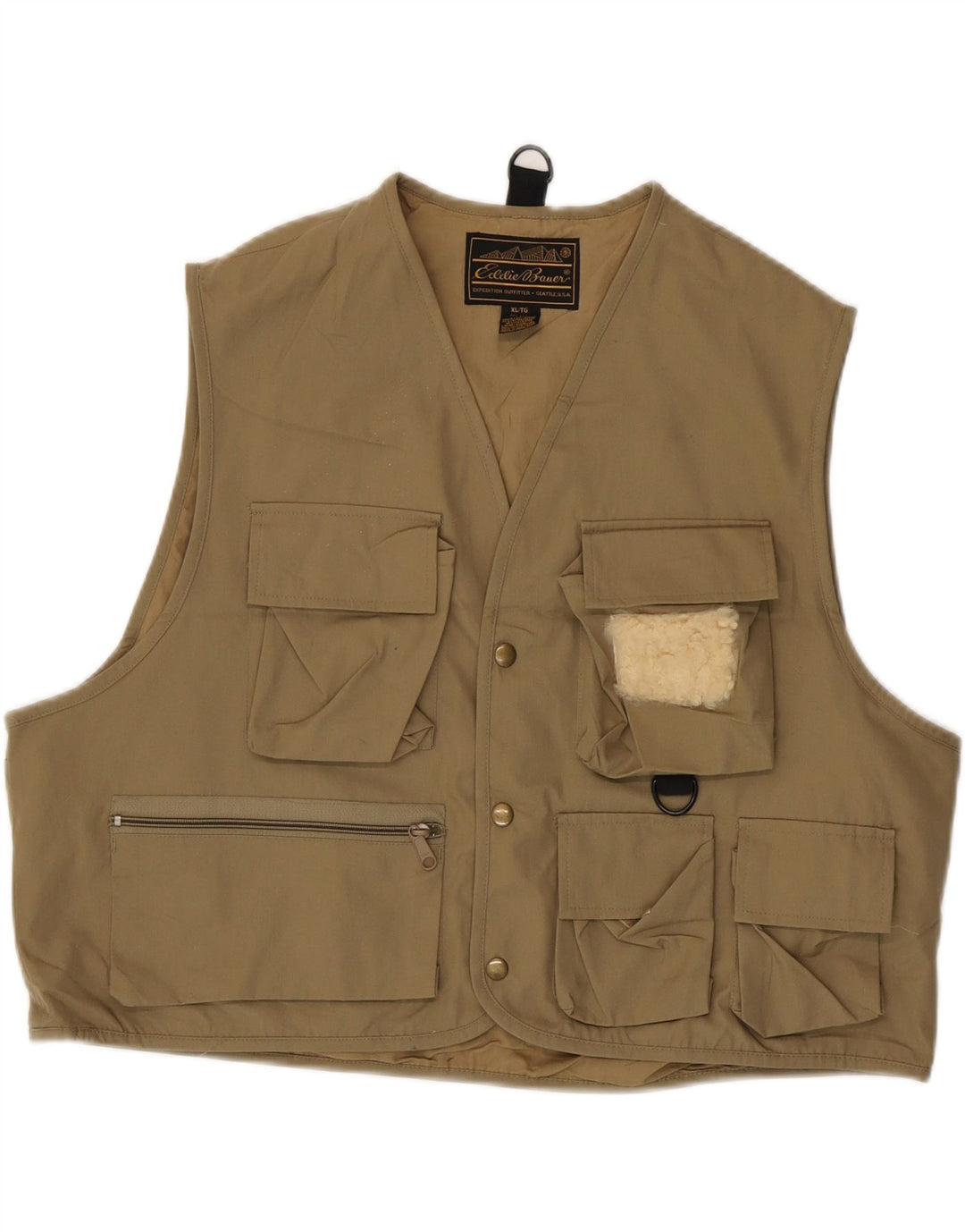 EDDIE BAUER Gilet multiuso oversize da donna UK 18 XL Cotone beige