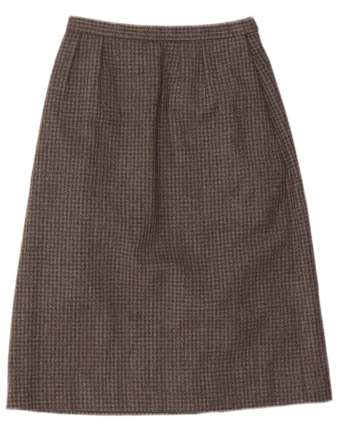 Gonna a trapezio da donna vintage W22 2XS pied de poule grigia