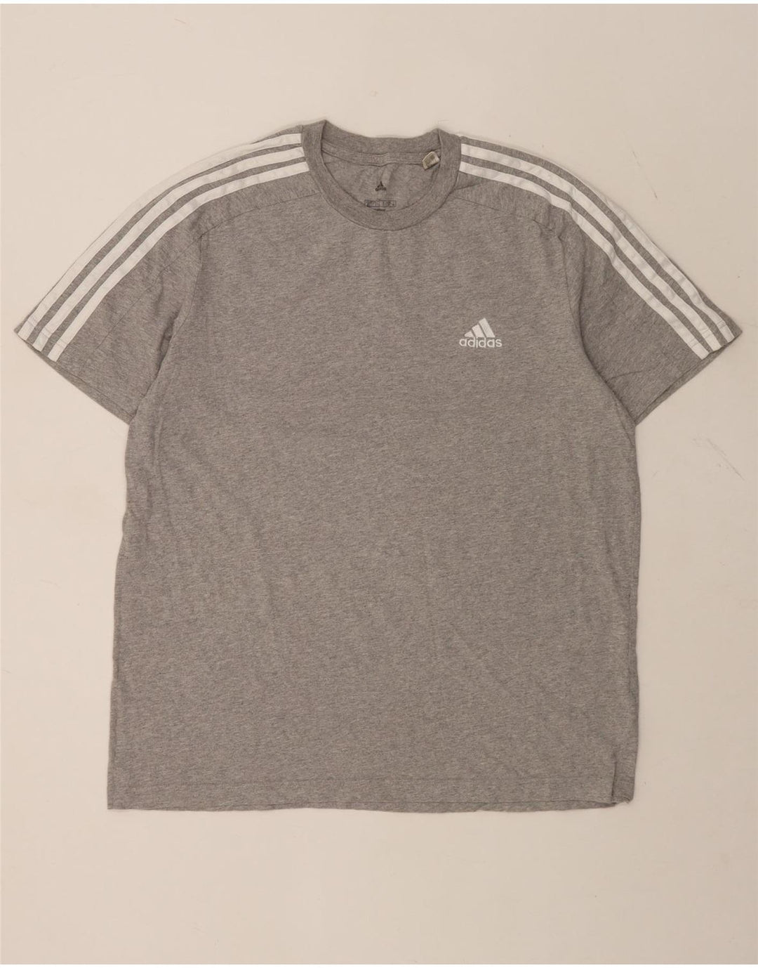 T-shirt ADIDAS da uomo Top grande in cotone grigio