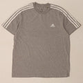 T-shirt ADIDAS da uomo Top grande in cotone grigio