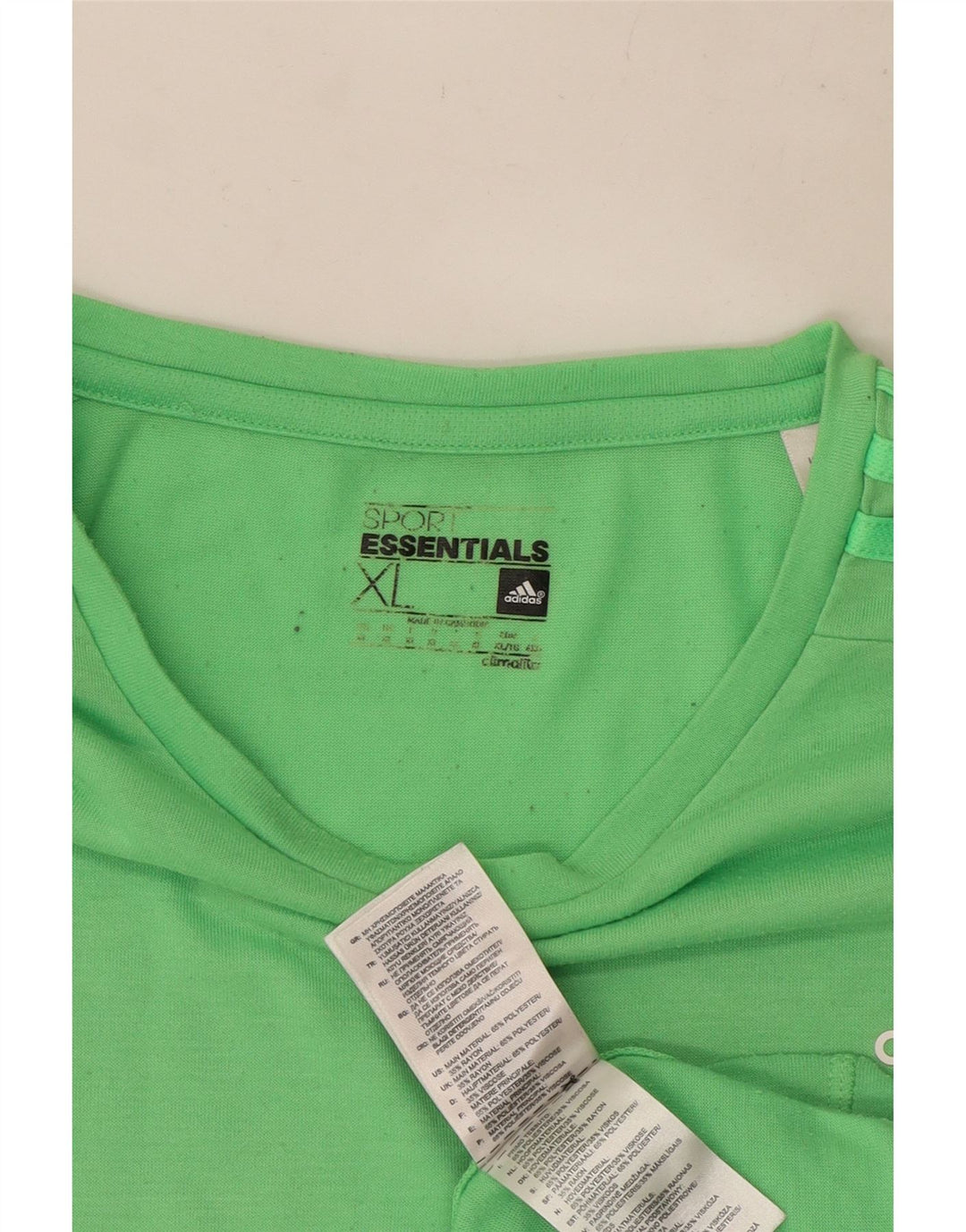 T-shirt Adidas Climalite da uomo Top XL poliestere verde