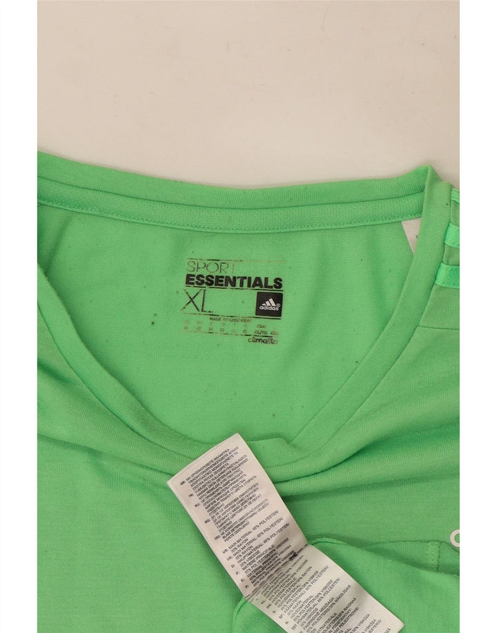 T-shirt Adidas Climalite da uomo Top XL poliestere verde