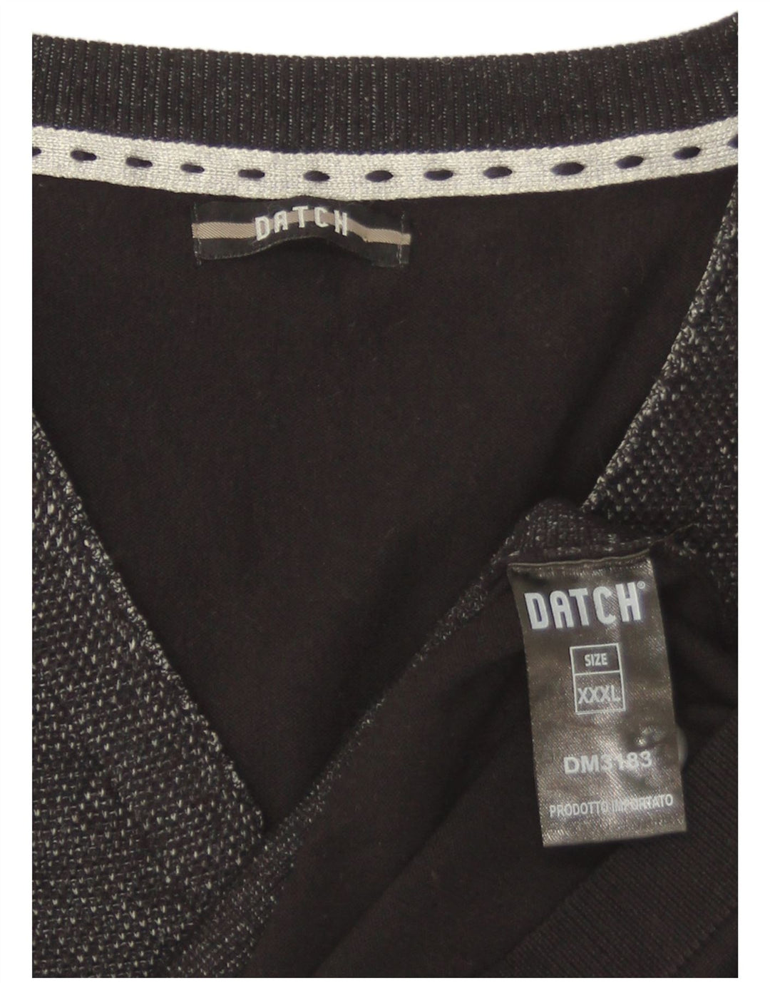 Maglione cardigan senza maniche da uomo Datch 3XL viscosa nera