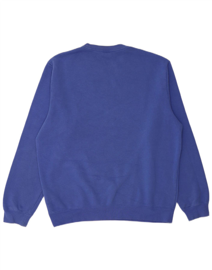 Felpa grafica da uomo Nike Felpa in cotone color block blu medio