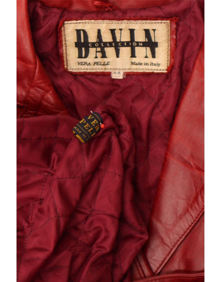 Cappotto in Pelle Donna Davin IT 44 Rosso Medio