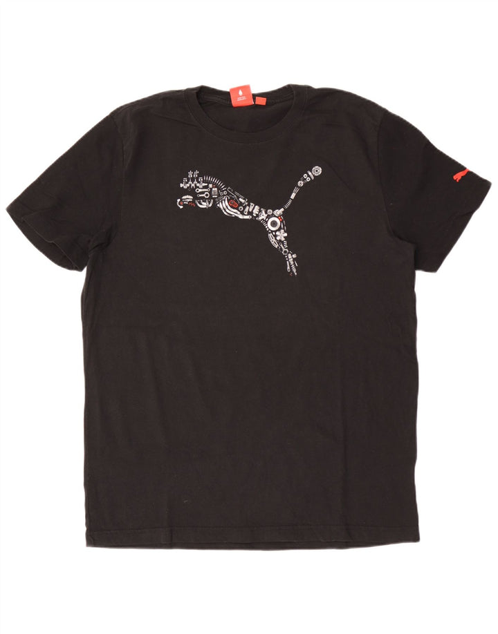 T-shirt grafica da uomo Puma Large nera