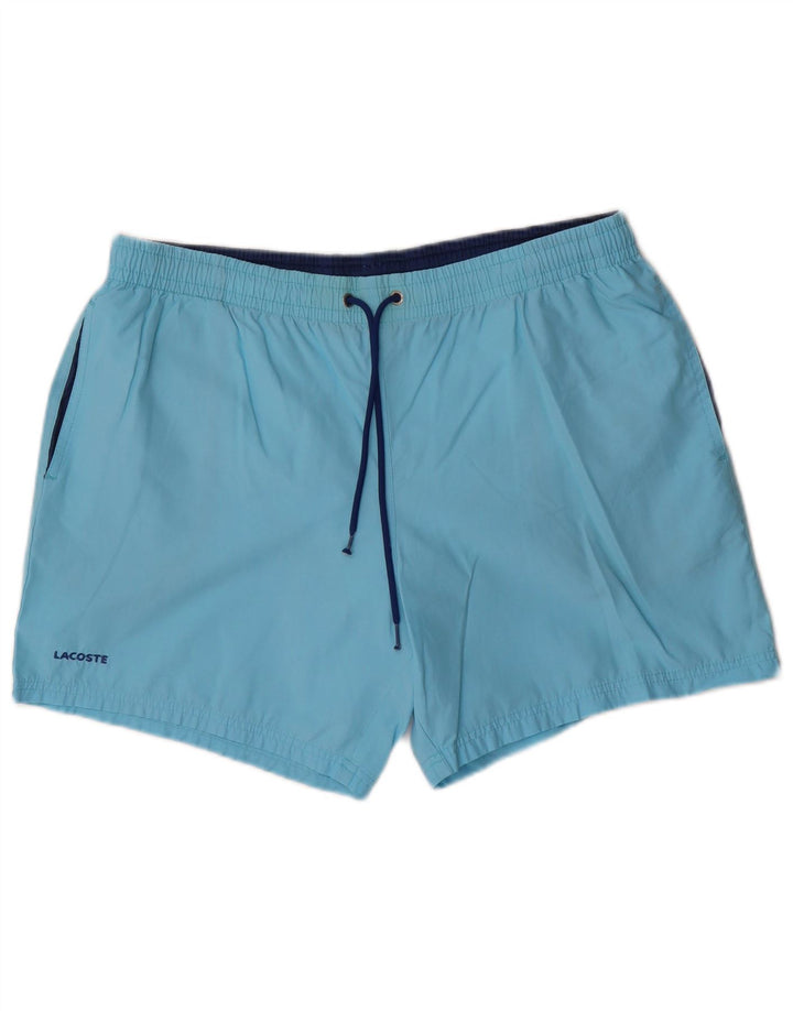 Pantaloncini da bagno da uomo Lacoste taglia 7 2XL cotone blu
