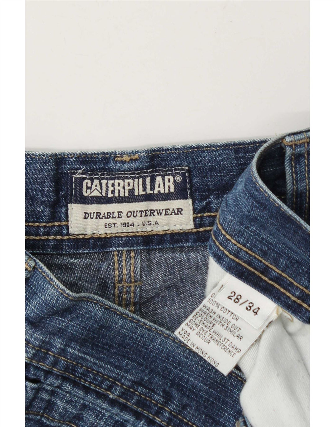 Jeans dritti cargo da uomo Caterpillar W28 L31 cotone blu